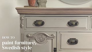 How to use Annie Sloan Chalk Paint on furniture to create a Swedish Gustavian Look [upl. by Maida259]