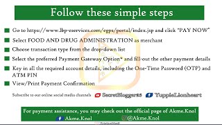 FDA Online Payment via Landbank LinkBizPortal Tutorial [upl. by Sidonia]