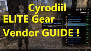 ❇️ ESO Cyrodiil Armor Sets Guide  Elite Gear Vendor RANDOM Armor Set Items Elder Scrolls Online [upl. by Tammy628]