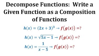 Ex Decompose Functions [upl. by Chariot]