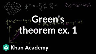 Greens theorem example 1  Multivariable Calculus  Khan Academy [upl. by Proffitt]