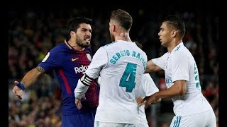 Luis Suárez vs Sergio Ramos ● Fights Fouls Dives and Red Cards [upl. by Munford757]