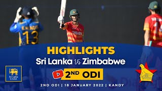 2nd ODI Highlights  Sri Lanka vs Zimbabwe 2022 [upl. by Nij]