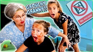 GROUCHY GRANNY GAME IN REAL LIFE CAN WE ESCAPE [upl. by Ajnotal]