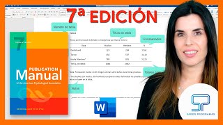 🟠 Crear TABLAS según NORMAS APA 7ma séptima edición en Word [upl. by Sandye]