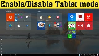 How To EnableDisable Tablet Mode In Window 111087 [upl. by Murage219]