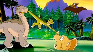 THE LAND BEFORE TIME II THE GREAT VALLEY ADVENTURE Clip  quotSinkingquot 1994 [upl. by Aihsekan563]