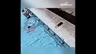 9yearold boy drowned in pool CCTV English [upl. by Colombi905]