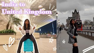 India to United Kingdom student travel  University movein vlog  PuneMumbaiLondon [upl. by Kcirednek]