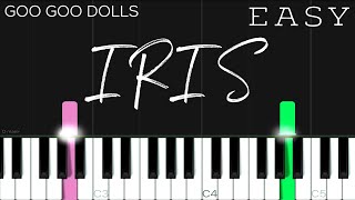 Goo Goo Dolls  Iris  EASY Piano Tutorial [upl. by Mccomb]