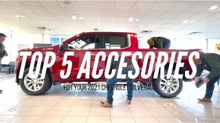 TOP 5 ACCESSORIES FOR YOUR 2021 CHEVY SILVERADO  BEST SELLERS AT CLIFF ANSCHUETZ CHEVROLET [upl. by Runck738]