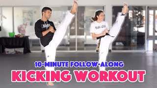 10MIN TAEKWONDO KICKING WORKOUT Follow Along  Ft Donavan Barrett [upl. by Ailegna]