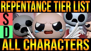 ALL REPENTANCE CHARACTERS TIER LIST  The Binding Of Isaac Repentance [upl. by Naarah]