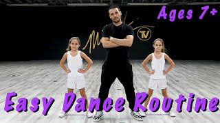 Easy Dance Routine  Hip Hop Dance Tutorial AGES 7  MihranTV [upl. by Helve]