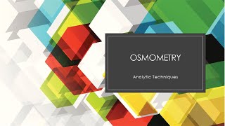 Lab Instrumentation Osmometry [upl. by Elleahcim511]