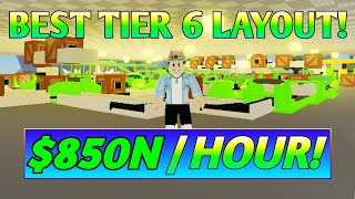 TIER 6 LAYOUT FACTORY SIMULATOR  Roblox Factory Simulator [upl. by Ssenav]