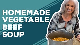 Quarantine Cooking Homemade Vegetable Beef Soup Recipe [upl. by Evalyn]