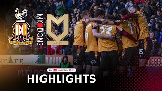 MATCH HIGHLIGHTS Bradford City v MK Dons [upl. by Ardnosal]