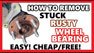 How to remove a rusty stuck Wheel Bearing Hub Assembly EASY No sledgehammer required [upl. by Atoiganap]