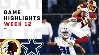 Redskins vs Cowboys Week 12 Highlights  NFL 2018 [upl. by Nosyaj]