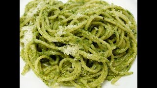 Cómo hacer ESPAGUETI VERDE  receta fácil y deliciosa [upl. by Aihsinyt434]