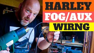 How To Wire Fog Lamps To Harley Softail  HD Aux Lights Wiring Harness [upl. by Buroker]