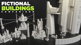 Fictional BUILDINGS Size COMPARISON  3D Real Scale 🏠 [upl. by Sheets336]