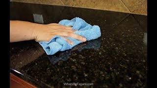 How to Clean Granite Countertops so they SPARKLE [upl. by Nelaf170]