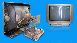 Restoration old TV and Repair old SONY Television Success [upl. by Ahsain]