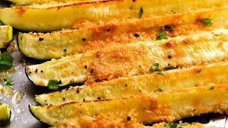 Speedy Parmesan Baked Zucchini Courgette [upl. by Ala]