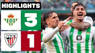 REAL BETIS 3  1 ATHLETIC CLUB  RESUMEN LALIGA EA SPORTS [upl. by Tenn]