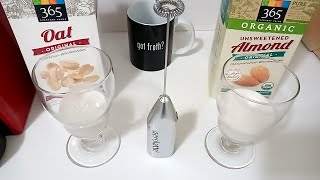 Oat Milk vs Almond Milk part 2 Frothing Test [upl. by Sension]