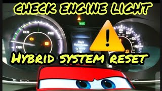 Quick Reset Hybrid systemremove check engine light Toyota Avalon Camry Prius Lexus Honda [upl. by Aubry547]