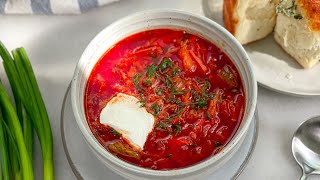 Russian Borscht Recipe [upl. by Etteve]