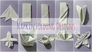 10 EASY NAPKIN FOLDS [upl. by Sul]