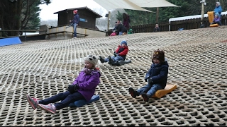 Tobogganing at Mendip dry ski slope family video [upl. by Atrice953]