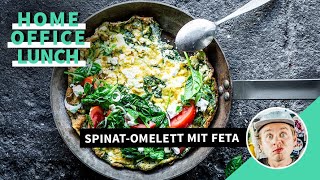 Healthy Lunch SpinatOmelett mit Feta [upl. by Noedig]