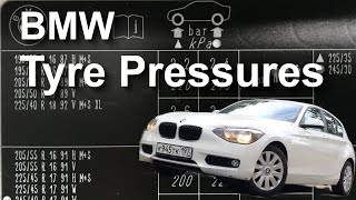 What should my tyre pressures be How to read the BMW tyre pressure chart F20 F21 [upl. by Annig]