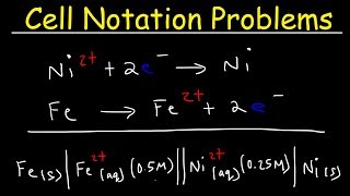 Cell Notation Practice Problems Voltaic Cells  Electrochemistry [upl. by Niko995]