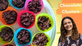 CHOCOLATE CORNFLAKE CLUSTERS  delicious and quick nobake dessert or snack recipe [upl. by Adnolehs]