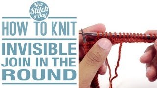 How to Knit An Invisible Join in the Round [upl. by Stubbs]