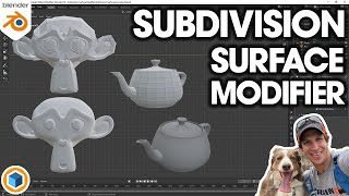 Using the SUBDIVISION SURFACE Modifier in Blender  Beginner Tutorial [upl. by Adikam]