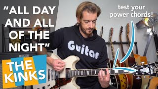 The Kinks quotAll Day And All Of The Nightquot guitar tutorial  SOLO [upl. by Leinnad74]