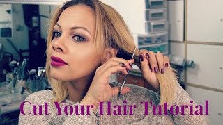 DIY At Home Haircut  How to cut your own hair TUTORIAL [upl. by Wessling267]