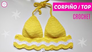 CORPIÑO O TOP A CROCHET PASO A PASO [upl. by Olecram]