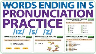 English Pronunciation Practice  How do you pronounce words ending in S [upl. by Lewes]