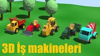 3D çizgi film  İş makineleri çocuk parkında tüm bölümler bir arada Full HD [upl. by Mezoff]