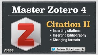 Zotero Tutorial Inserting Citations into Texts [upl. by Einattirb]