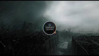 RELAXING RAIN WITH DISTANT ARTILLERY  BATTLE AMBIENCE  AMBIENCE CHANNEL  TWO HOUR for New Version [upl. by Settle755]