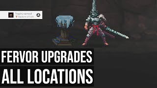 All Fervor Upgrades Locations Baptism of Faith Trophy  Blasphemous [upl. by Meurer]